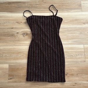 Forever 21 Sparkle Stripe square neck mini dress!